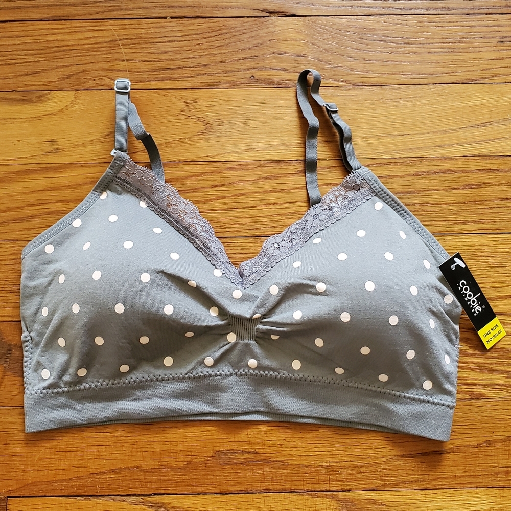 NWT Coobie Strappy V-neck Lace Trim Bra Bralette